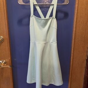 Divided Light Blue Sleeveless Dress